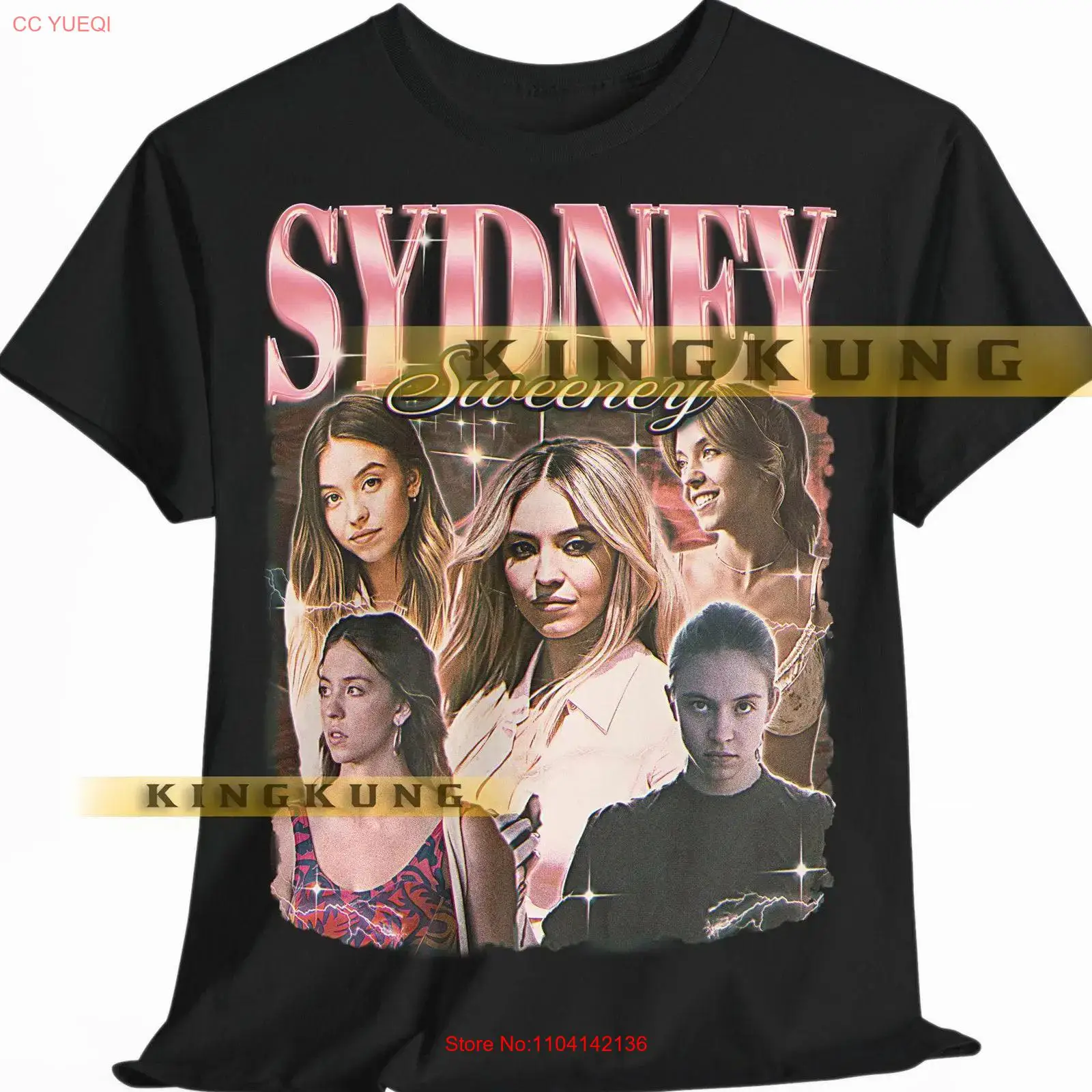 Men'S Fashion Sydney - Kaos SYDNEY SWEENEY Vintage Retro 90-an,