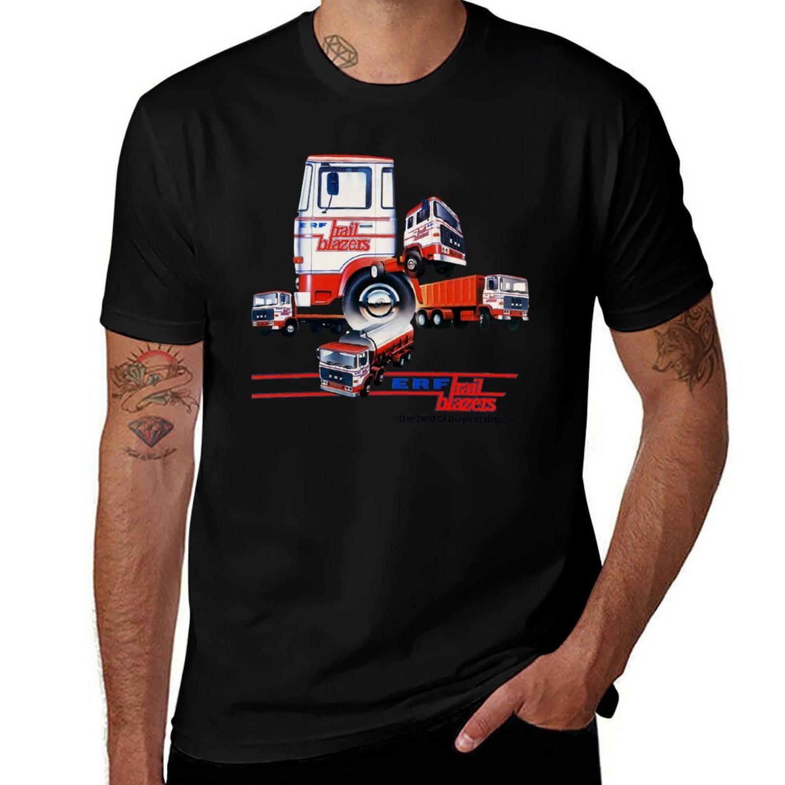 Mens Fashion In 1980S - ERF TRUCKS - Kaos Iklan Era
