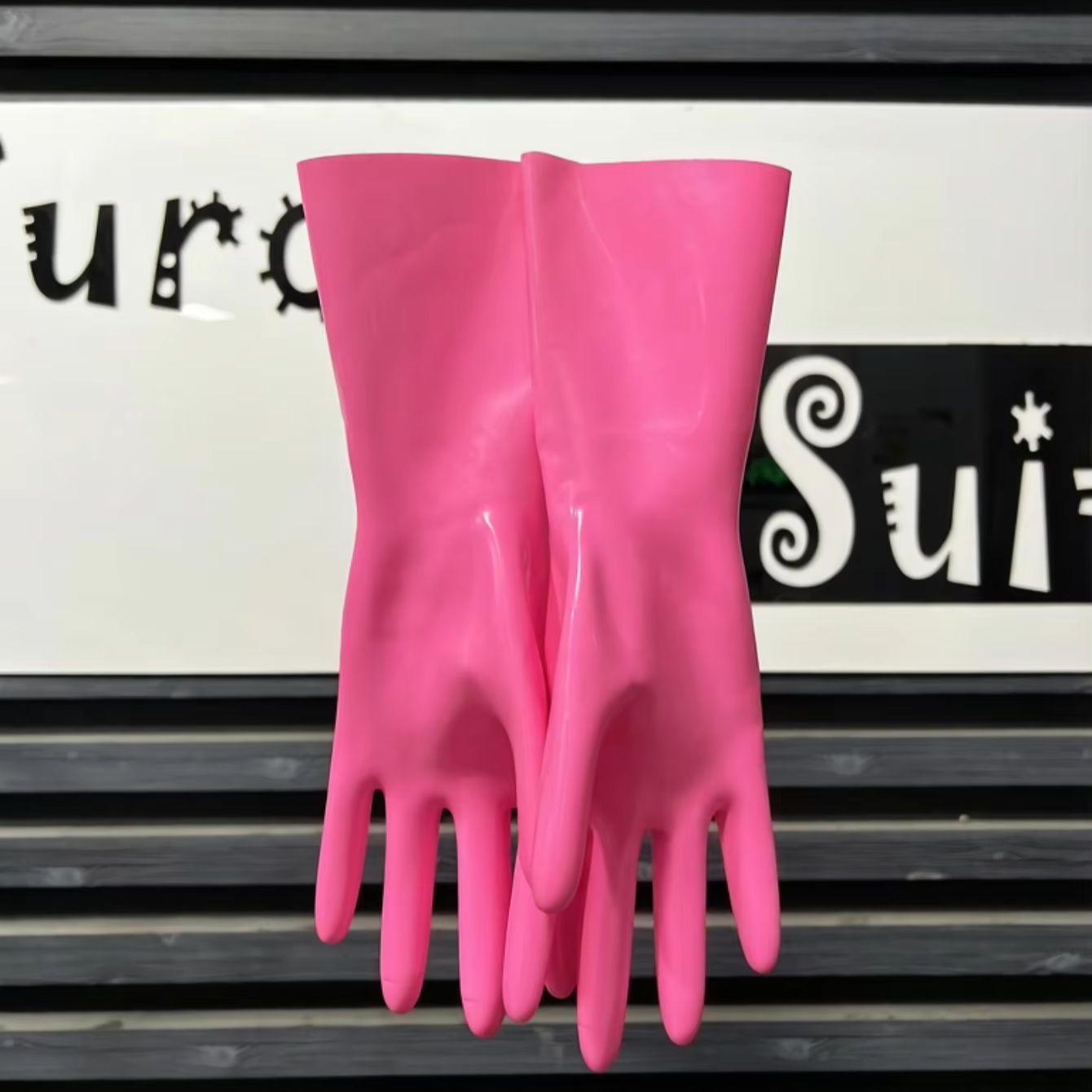 Men'S Fashion Gloves - Sarung Tangan Karet Pink untuk Pakaian
