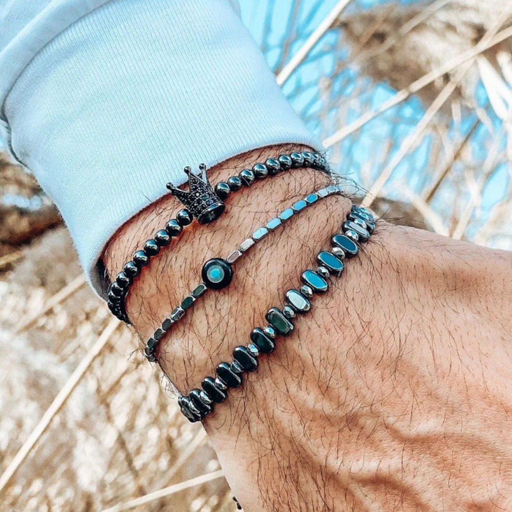 Mens Fashion Combination - Punk Diablo Set 3pcs Kombinasi Multilayer