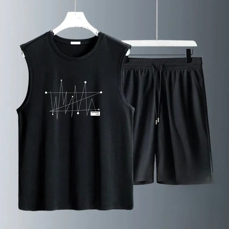 Track Suit Men - Set Tank Top Pria Musim Panas