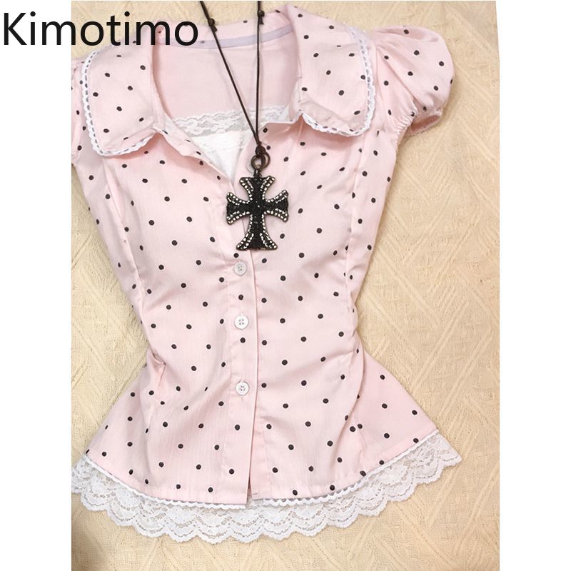 Men'S Fashion Aesthetics - Kimotimo Kemeja Lengan Pendek Polka Dot