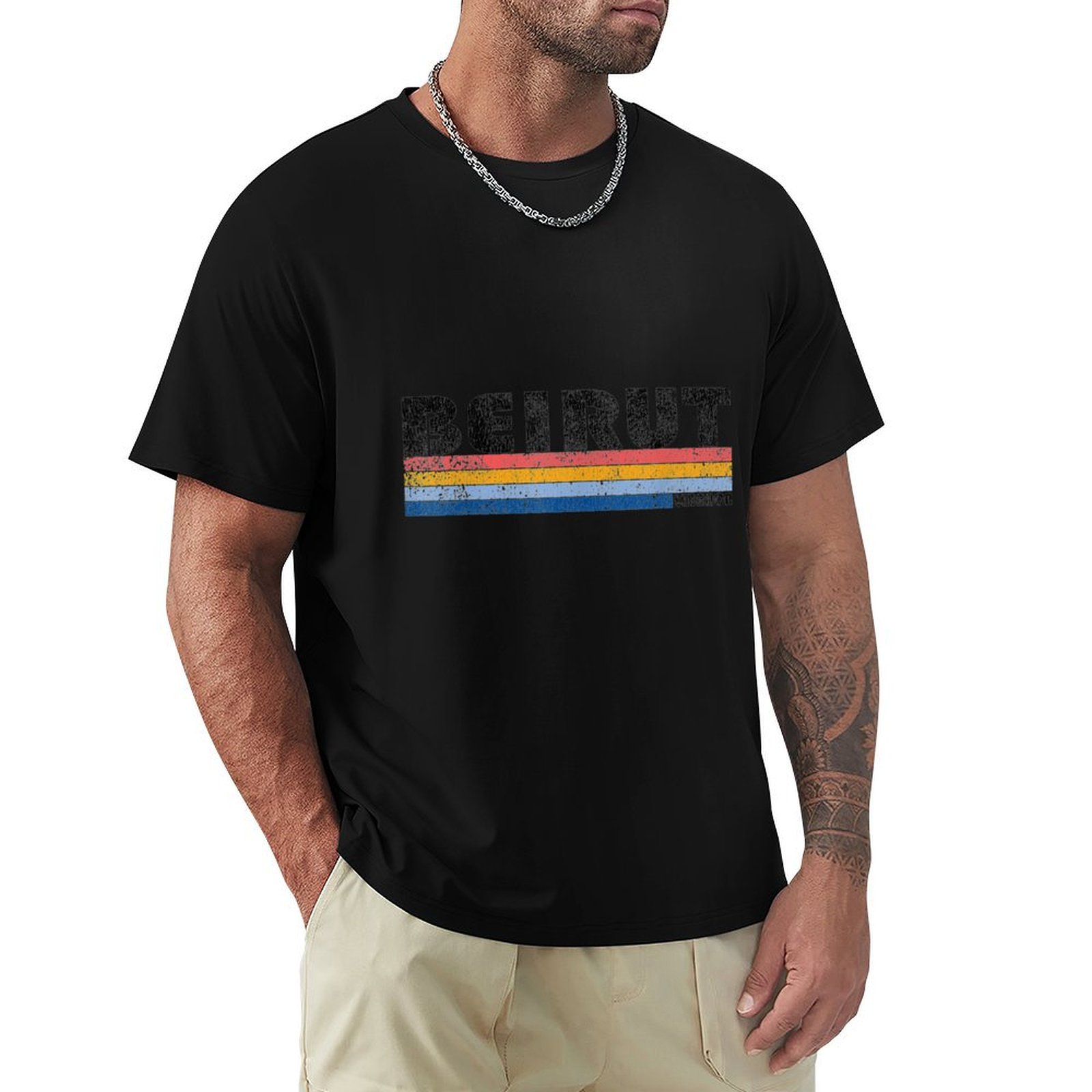 Mens Fashion In 1980S - Kaos Vintage Gaya 1980-an Beirut Lebanon,