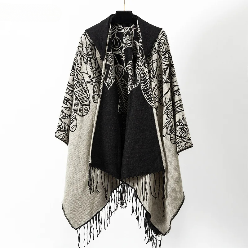 Mens Fashion Poncho - Mantel Jubah Rumbai Antik Ponco Pinggiran