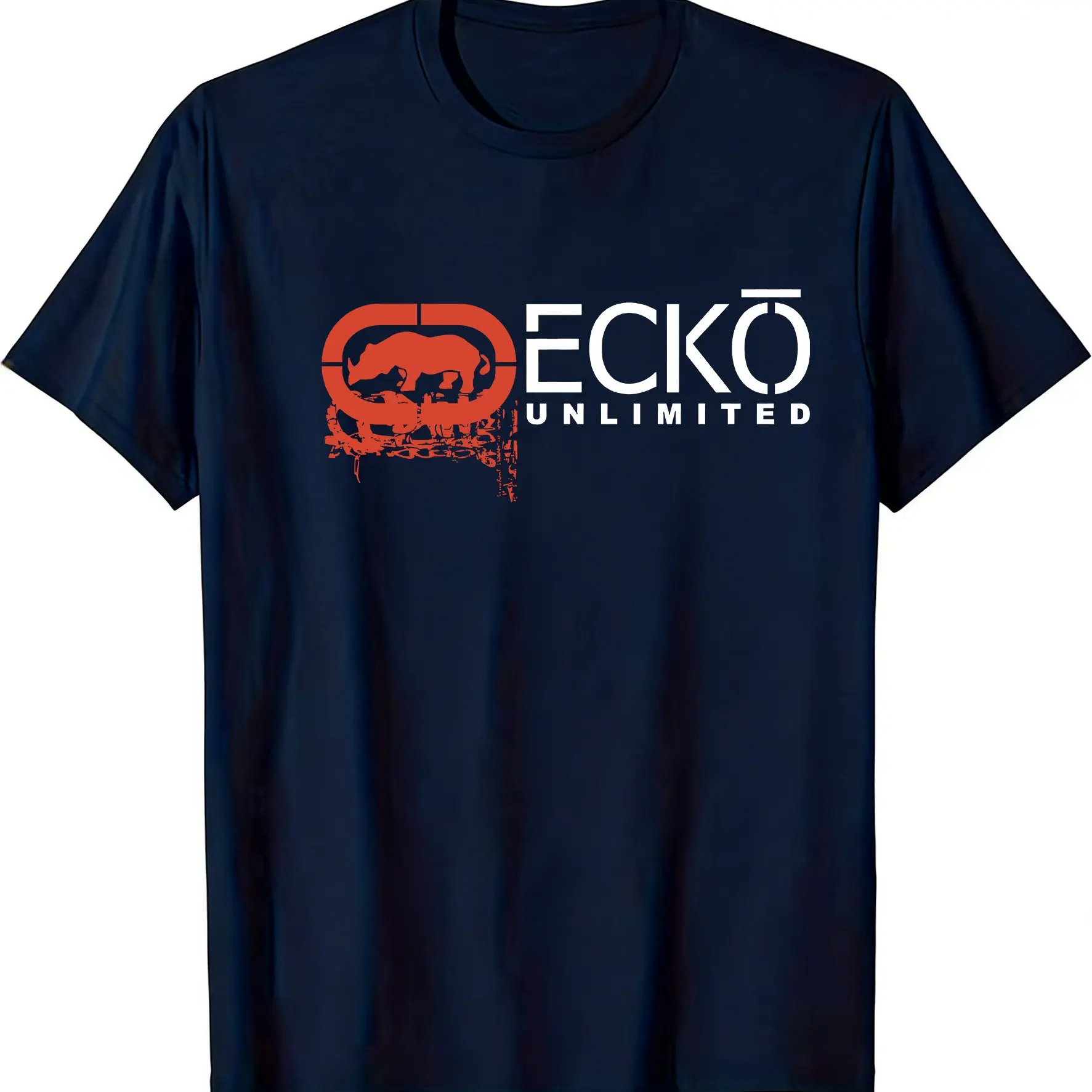 Mens Fashion Combination - Kaos Pria Ecko Distressed Grunge Split