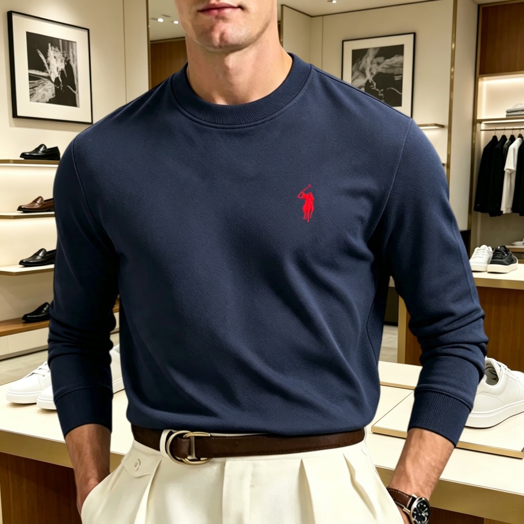 Mens Fashion Top - Kaos oblong pria lengan panjang berbahan