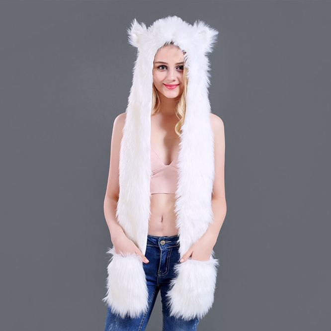 Topi Bulu Palsu Hewan Lucu Ker - Men'S Fashion Gloves ulasan dan harga