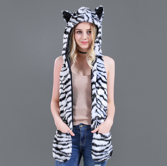 Topi Bulu Palsu Hewan Lucu Ker - Men'S Fashion Gloves ulasan dan harga