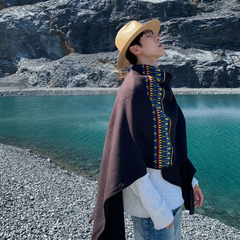 Jubah Pria Gaya Etnik untuk Pe - Mens Fashion Poncho ulasan dan harga