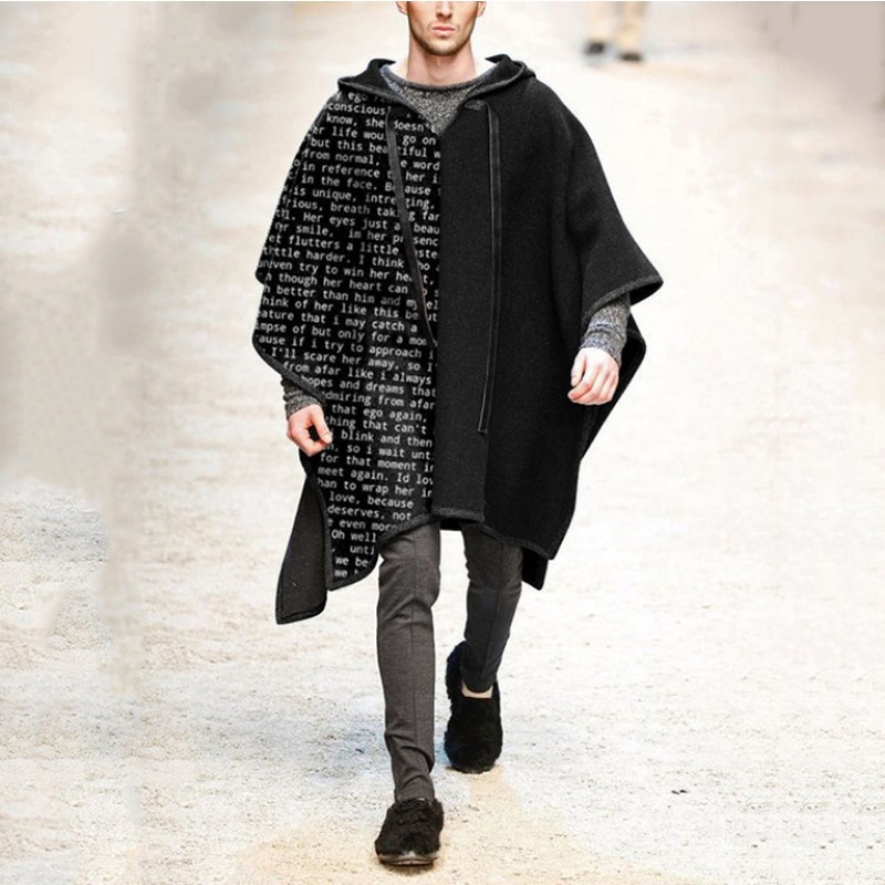 Jas Mantel Pria Model Cape Irr - Mens Fashion Poncho ulasan dan harga