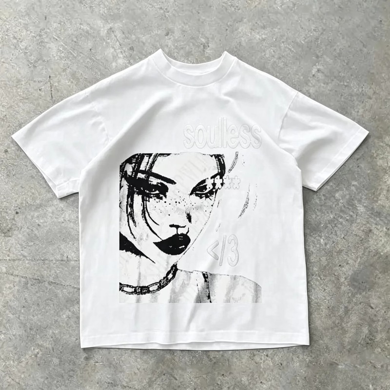 Kaos Katun Cetak Grafis Esteti - Men'S Fashion Aesthetics ulasan dan harga