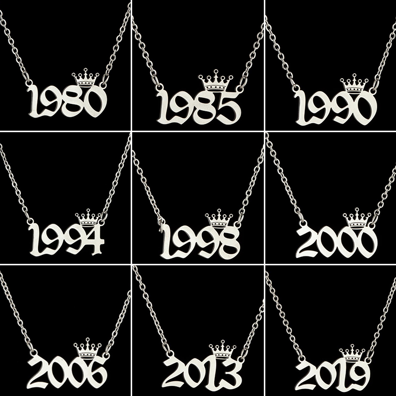 Kalung Nomor Tahun Mahkota Baj - Men'S Fashion Year 2000 ulasan dan harga