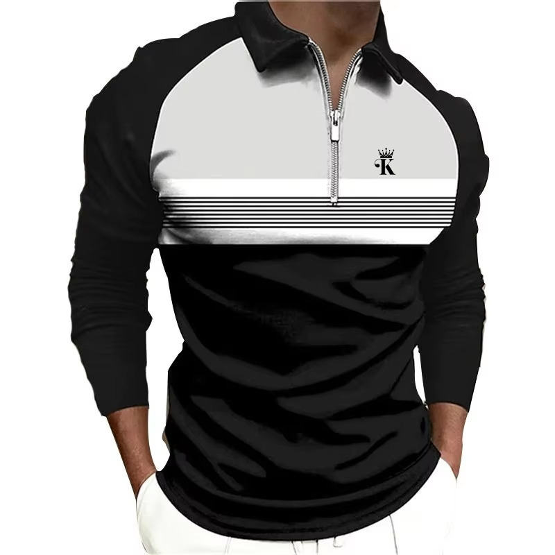 Kemeja Polo Pria Zip Polo Luar - Mens Fashion Quarter Zip ulasan dan harga