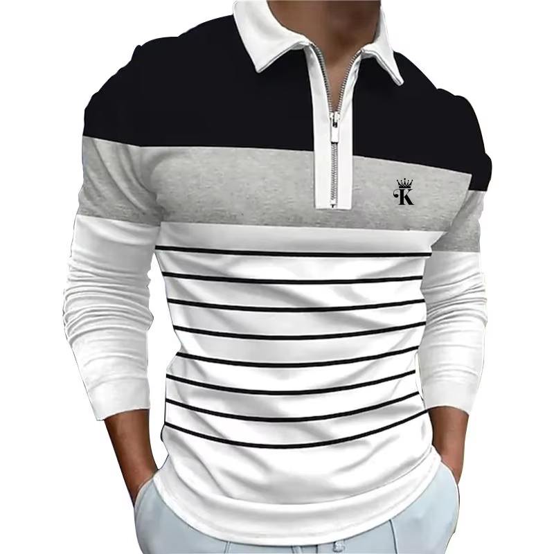 Kemeja Polo Pria Zip Polo Luar - Mens Fashion Quarter Zip ulasan dan harga