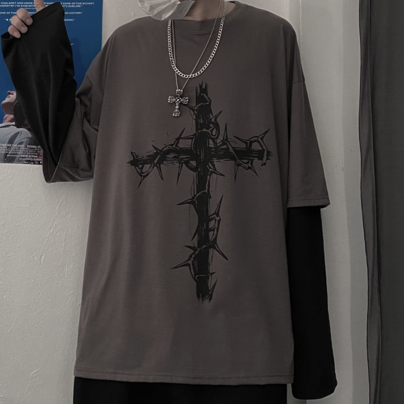 Pakaian Grunge T-shirt Emo Len - Men'S Fashion Aesthetics ulasan dan harga