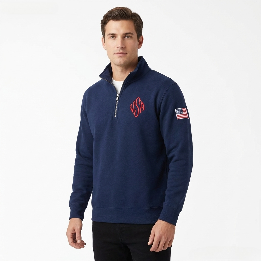 Sweatshirt Quarter Zip Y2K Bir - Mens Fashion Quarter Zip ulasan dan harga