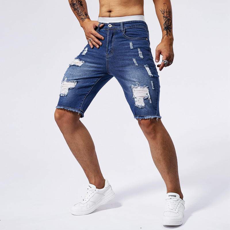 Celana Pendek Denim Robek Pria - Men'S Fashion Pants 2025 ulasan dan harga