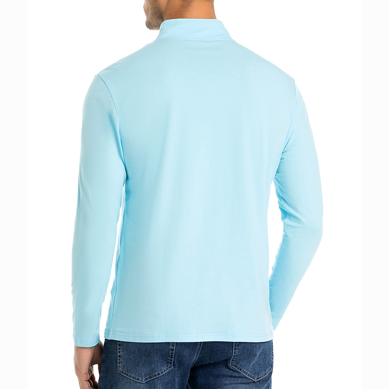 Kaos Pria Lengan Panjang 1/4 Z - Mens Fashion Quarter Zip ulasan dan harga