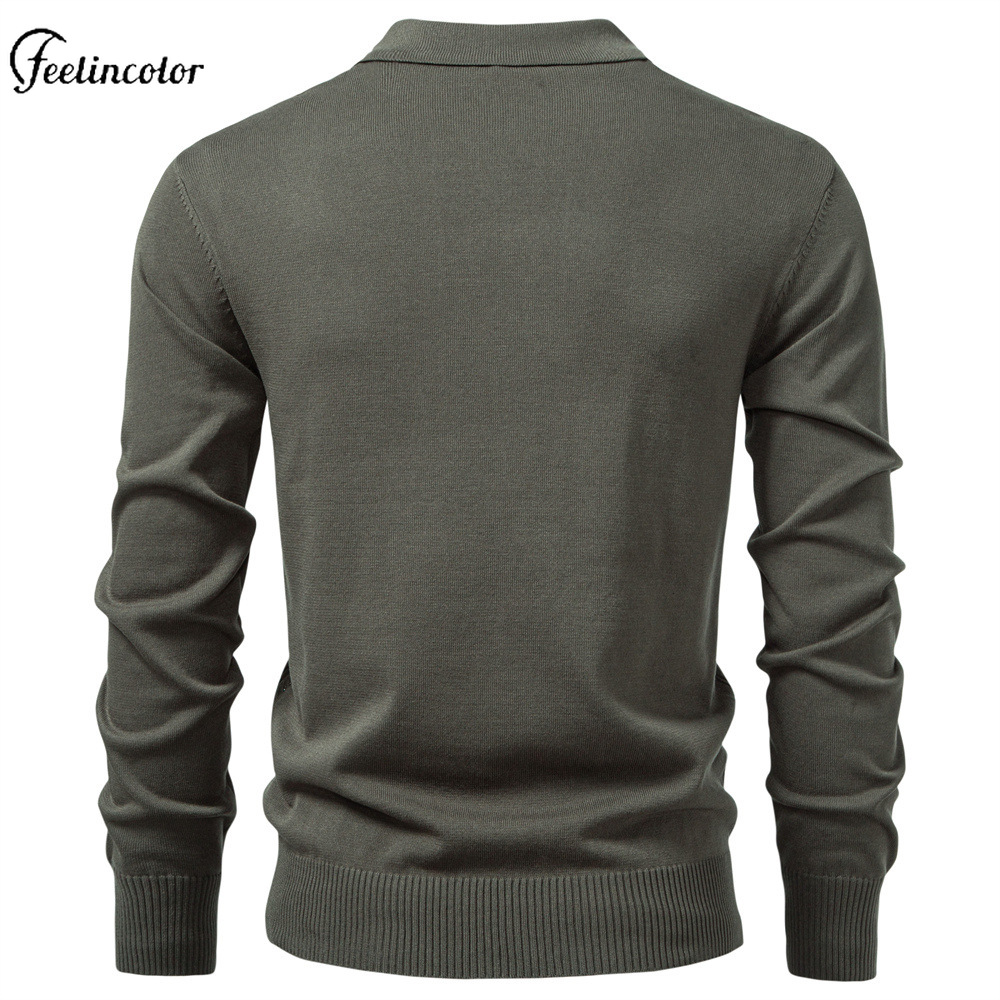 Kaos Polo Pria Olive Green den - Mens Fashion Quarter Zip ulasan dan harga