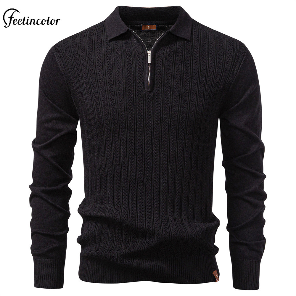 Kaos Polo Pria Olive Green den - Mens Fashion Quarter Zip ulasan dan harga
