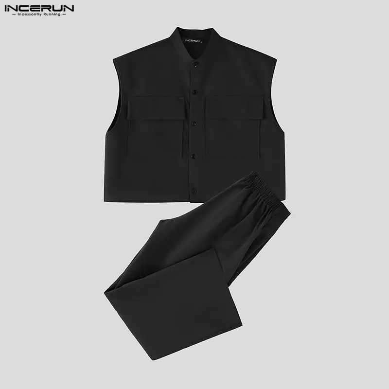 INCERUN Set Pria Atasan Crop T - Track Suit Men ulasan dan harga