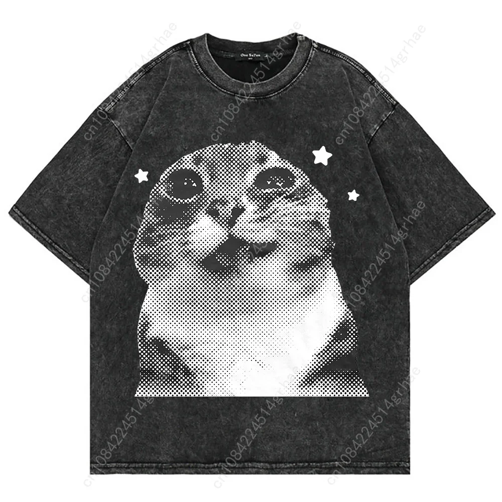 Kaos 100% Katun Vintage Washed - Men'S Fashion Aesthetics ulasan dan harga