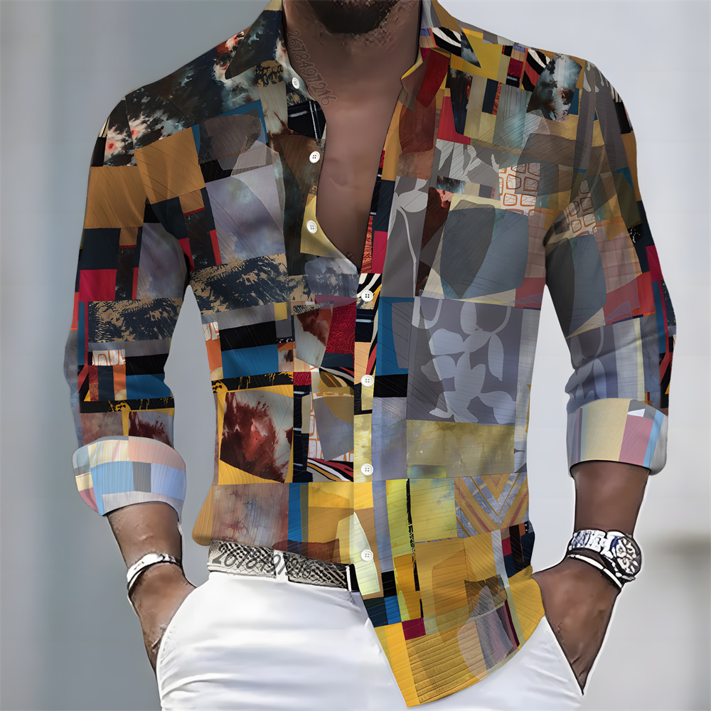 Kemeja Pria Lengan Panjang Mot - Mens Fashion Top ulasan dan harga