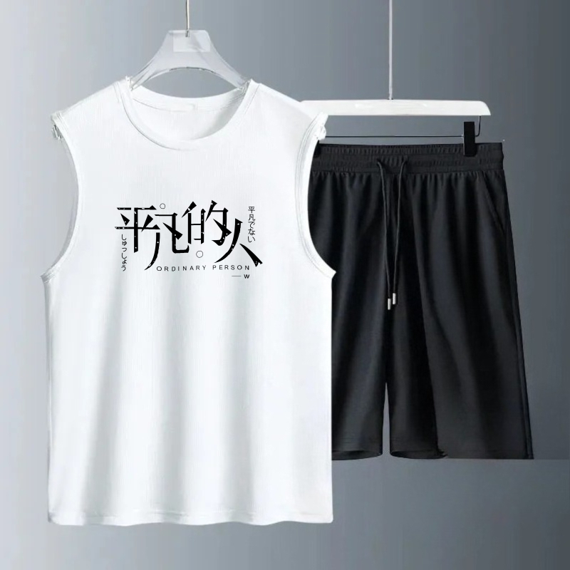 Set Tank Top Pria Musim Panas  - Track Suit Men ulasan dan harga