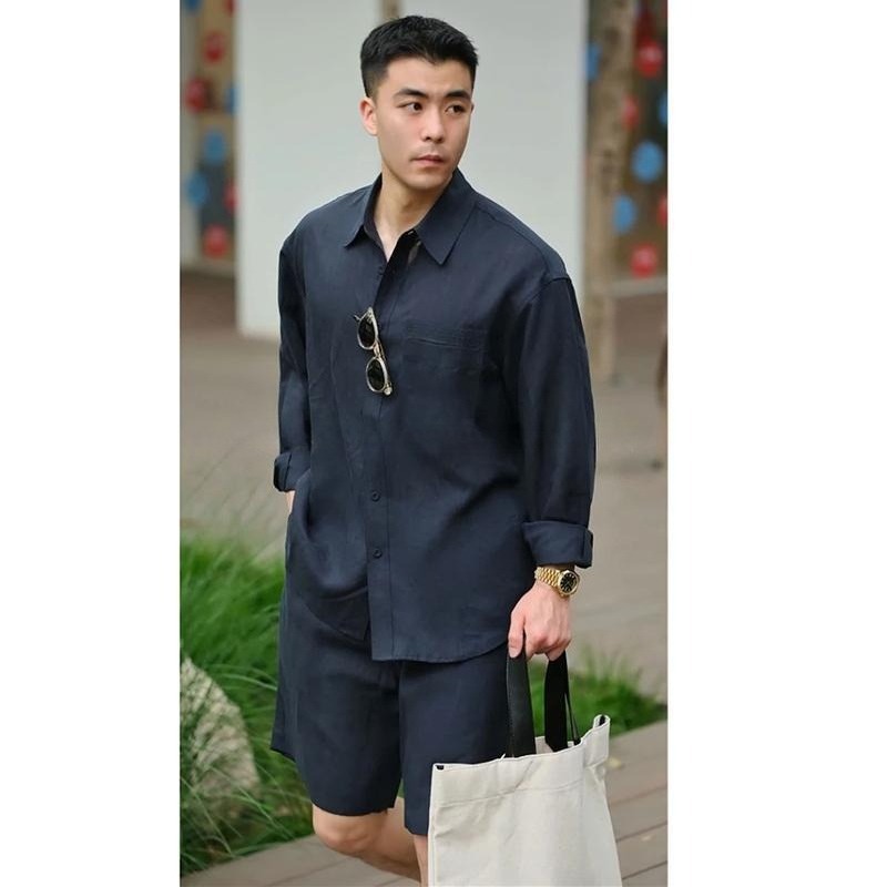 Set Kasual Musim Panas Kemeja  - Mens Fashion Trend 2026 ulasan dan harga