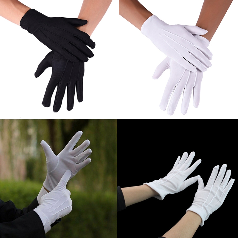Pria Spandex Tipis Hitam Putih - Men'S Fashion Gloves ulasan dan harga