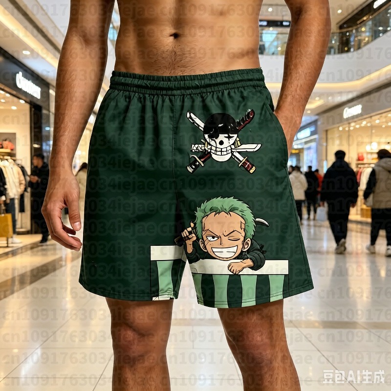 Celana Pendek Cetak 3D One Pie - Swim Trunk Shorts ulasan dan harga