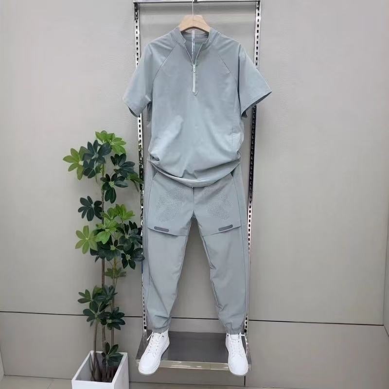 Setelan Pria 2 Potong Kerah Te - Track Suit Men ulasan dan harga