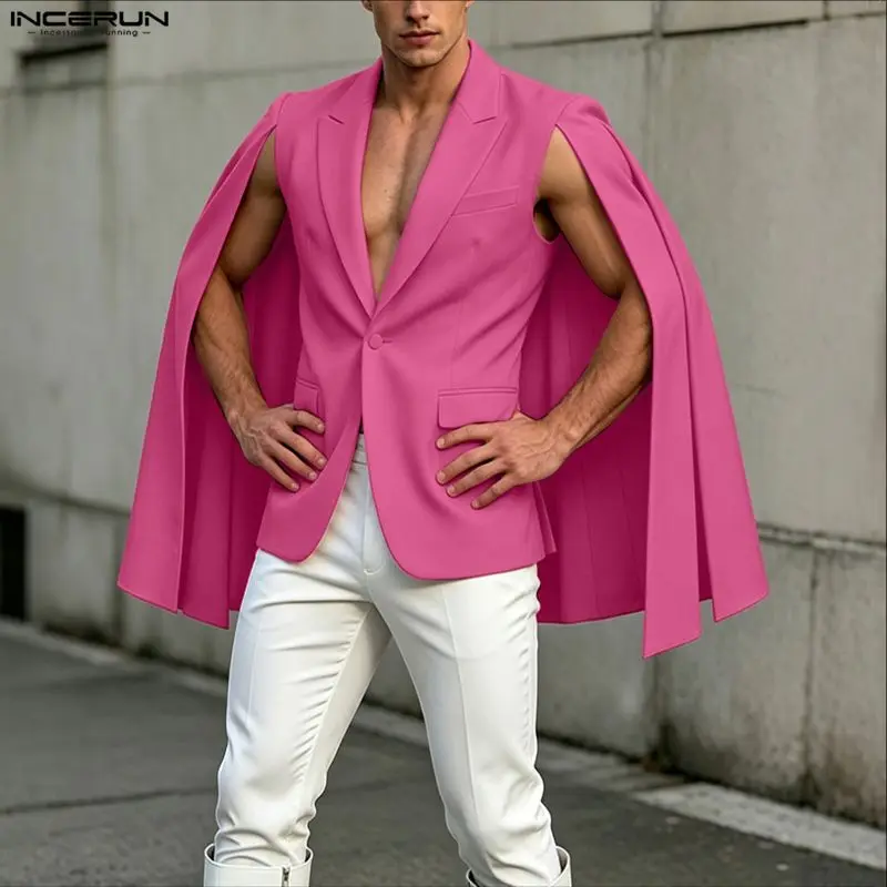 INCERUN Blazer Pria Model Irre - Mens Fashion Poncho ulasan dan harga