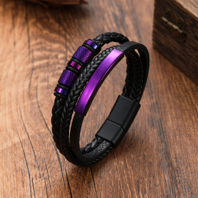 Klasik gelang kulit pria baru  - Mens Fashion Combination ulasan dan harga
