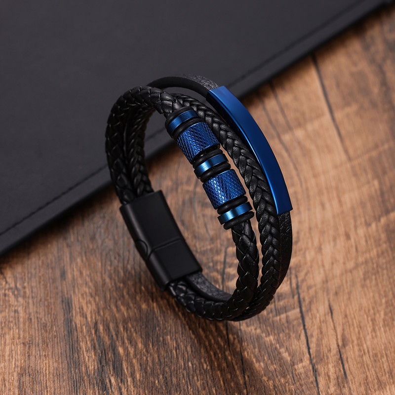 Klasik gelang kulit pria baru  - Mens Fashion Combination ulasan dan harga