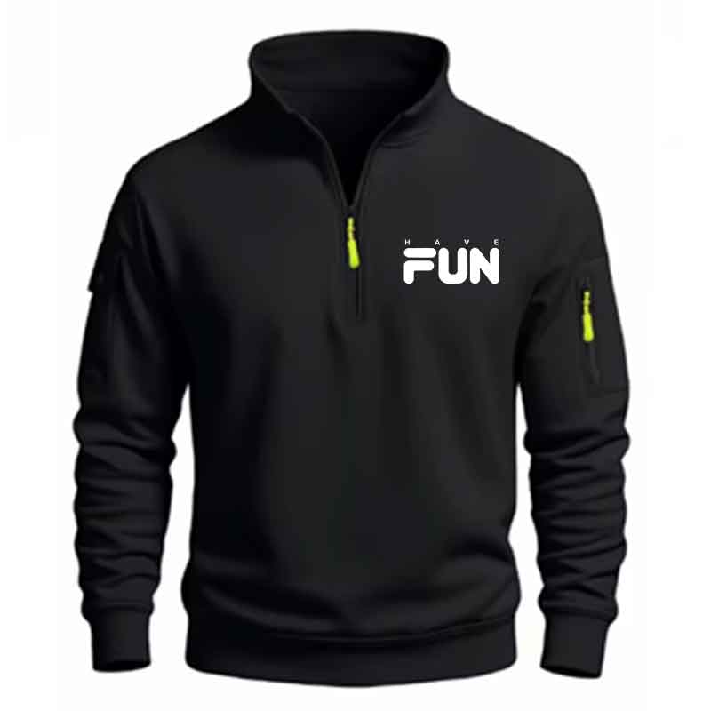 Sweatshirt Pria dengan Ritslet - Mens Fashion Quarter Zip ulasan dan harga