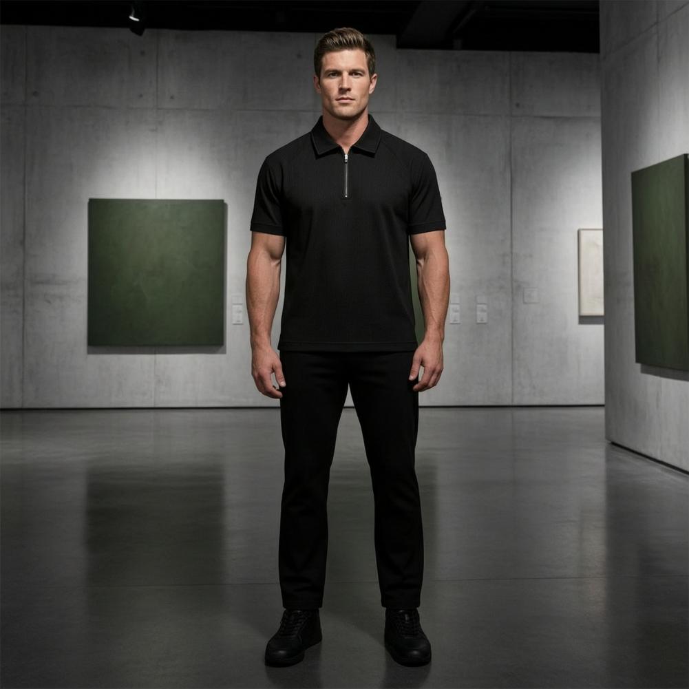 Kaos Pria 2026 Fashion dengan  - Mens Fashion Quarter Zip ulasan dan harga