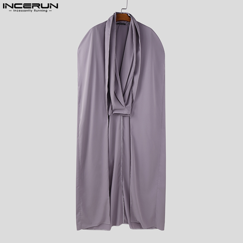 INCERUN Kemeja Gaya Panjang Pr - Mens Fashion Poncho ulasan dan harga