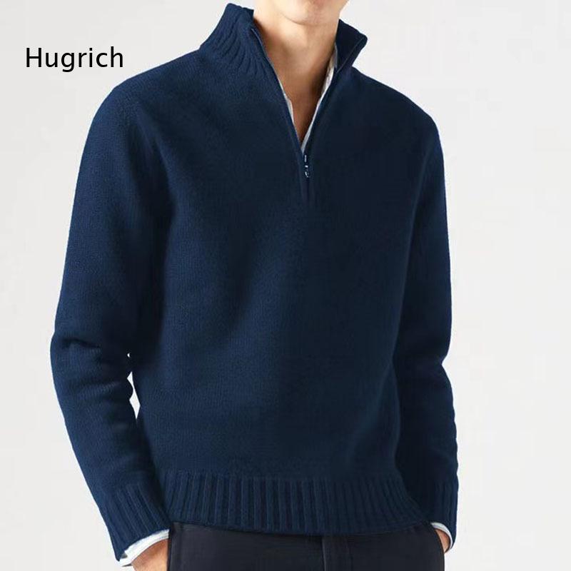 Sweater Rajut Pria Model Kerah - Mens Fashion Quarter Zip ulasan dan harga