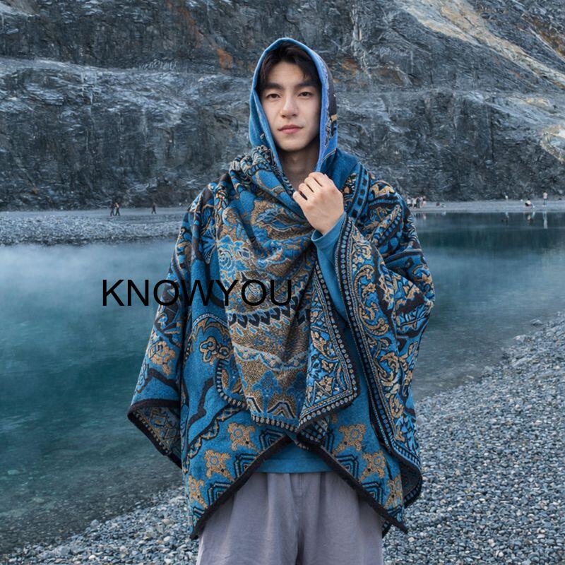 Selendang Pria Tebal untuk Bep - Mens Fashion Poncho ulasan dan harga