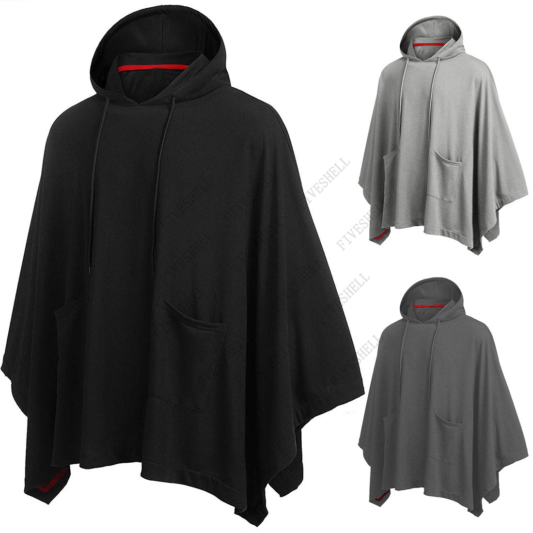Jubah ponco bertudung kasual u - Mens Fashion Poncho ulasan dan harga