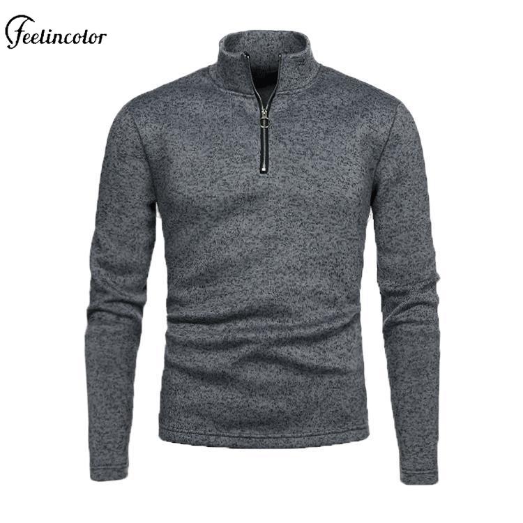 Sweater Turtleneck Quarter Zip - Mens Fashion Quarter Zip ulasan dan harga
