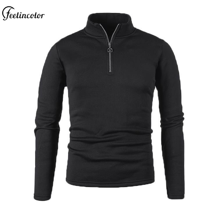 Sweater Turtleneck Quarter Zip - Mens Fashion Quarter Zip ulasan dan harga